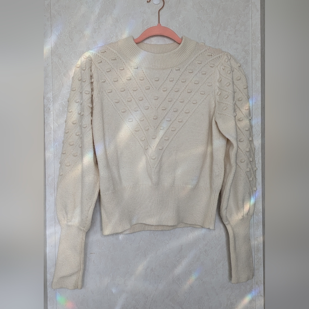 French Connection Textured Cream Sweater